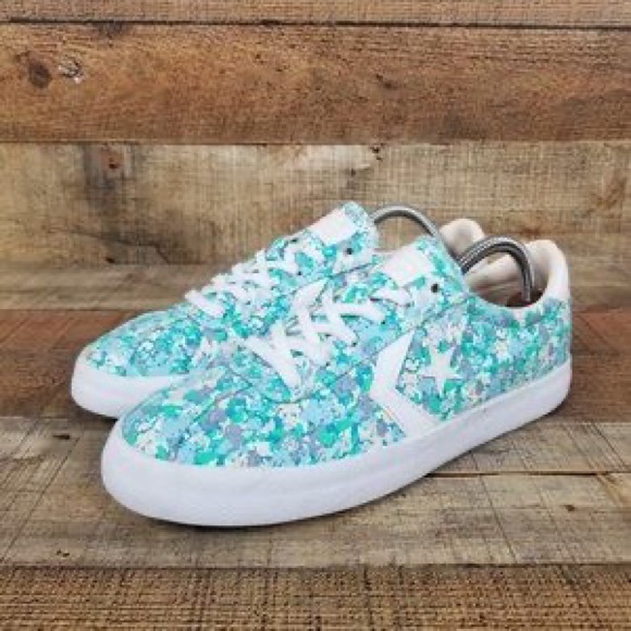 Converse Breakpoint Women Sz 8 Fresh Cyan Barely Orange Sneakers Floral 555952C - Picture 8 of 8